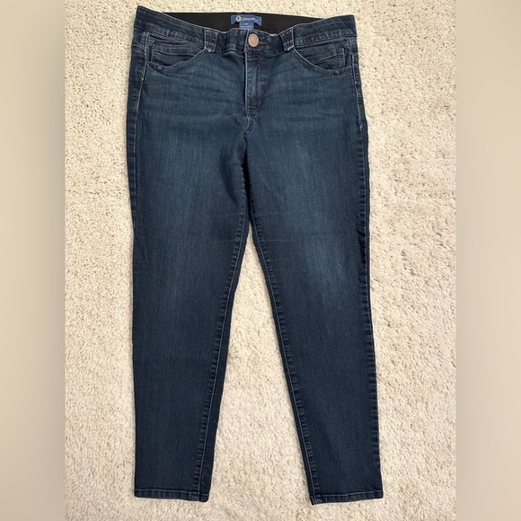 Democracy Ab Technology Jeans Womens Size 16 Skinny Dark Blue Denim Mid Rise - Picture 2 of 10